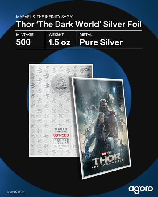 Miniaturbild: Marvel – The Infinity Saga - Thor: The Dark World 1.5oz Silver Foil $2 Niue 2025