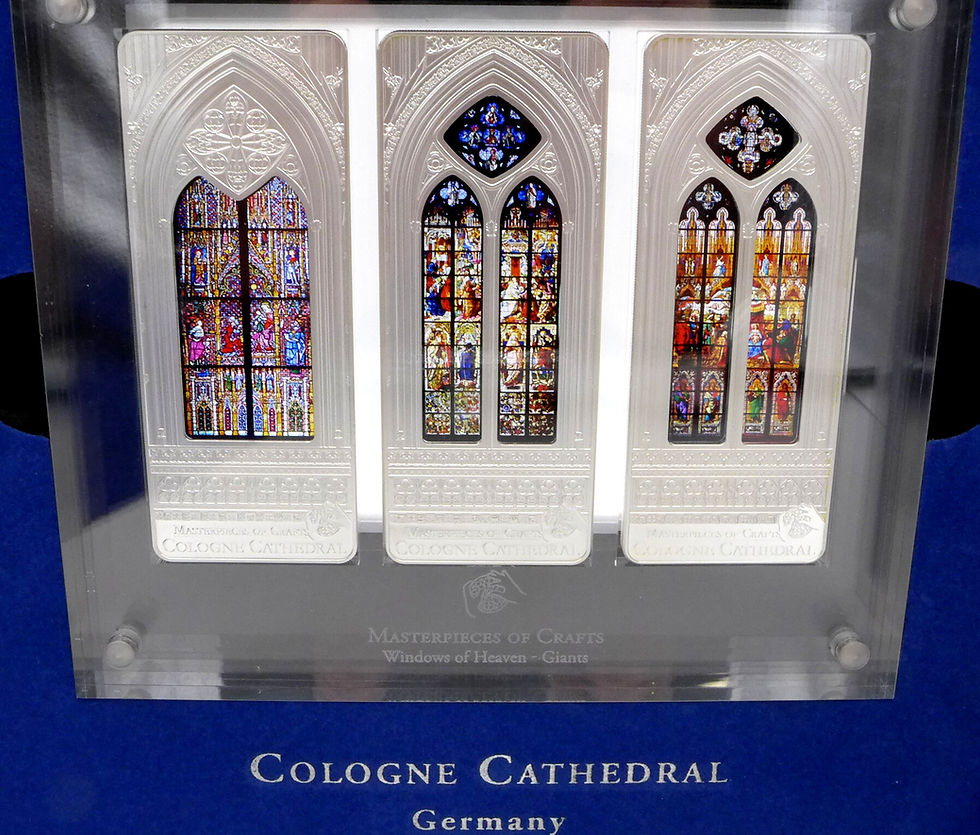 Miniatura: Giants Windows of Heaven Cologne – 3 x 3oz .999 Silver Coin Set 20$ Cook Islands