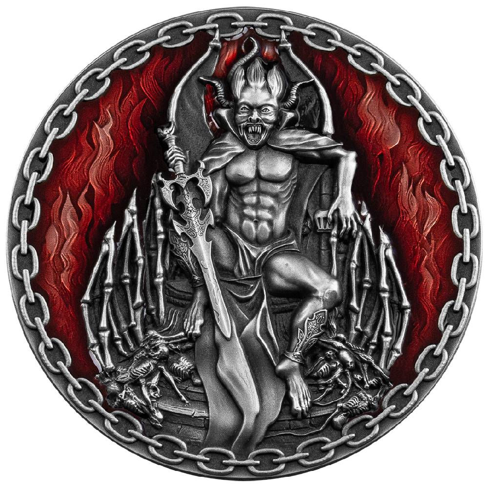 MEPHISTOPHELES Devils and Demons 2 Oz Silver Coin 2000 Francs Cameroon 2022