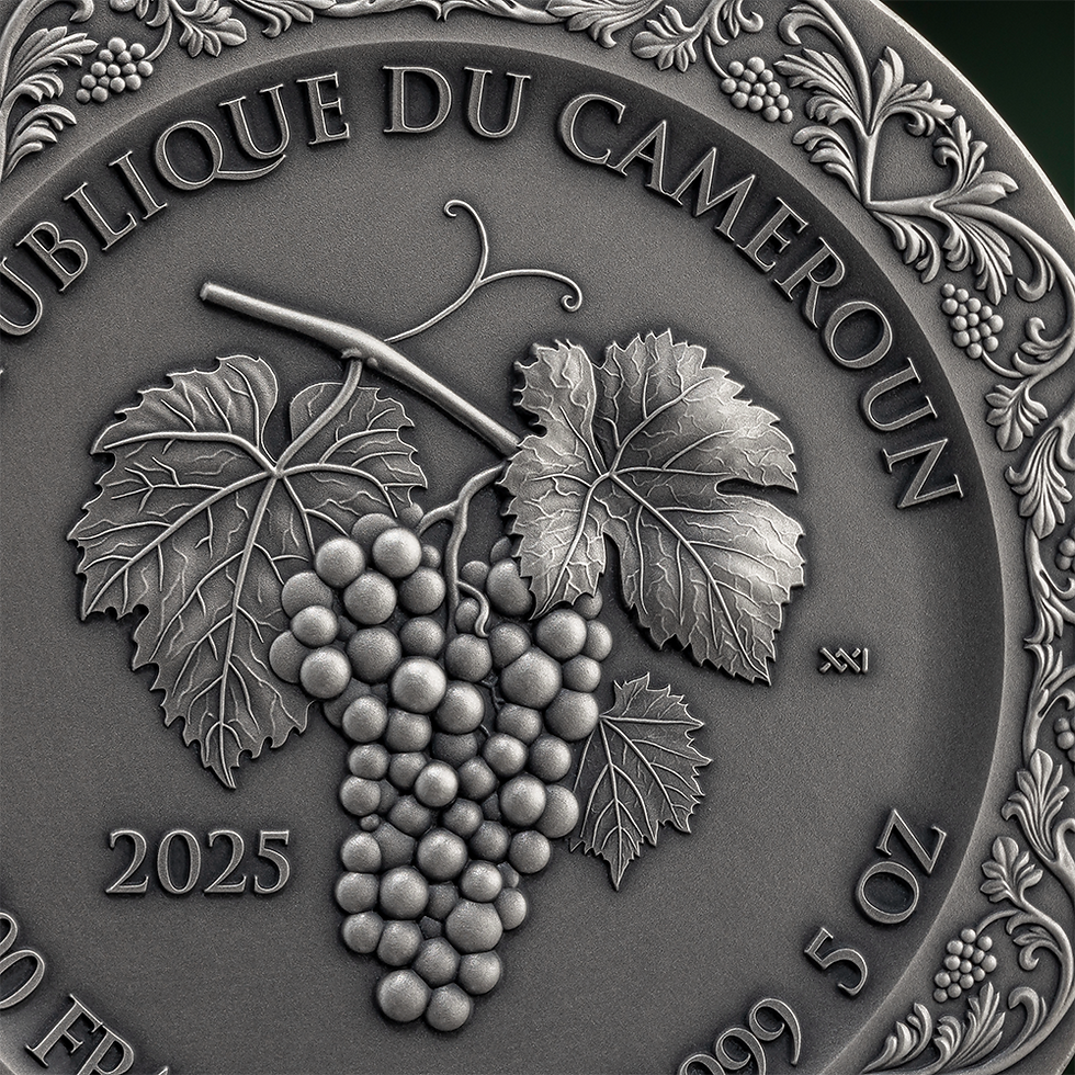 Miniaturbild: THE BACCHANALIA Celestial Beauty 5oz Antique finish Silver Coin Cameroon 2025