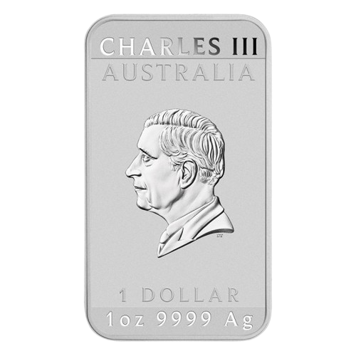 Miniatura: 2024 1 oz Australia Silver Rectangle Black Dragon Metallic Colorized Coin-Bar