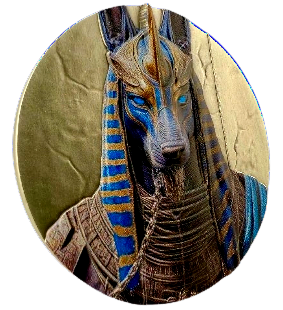 Miniatura: Anubis - Egyptian Heritage series - 2oz .999 High Relief Silver 20$ Liberia 2025