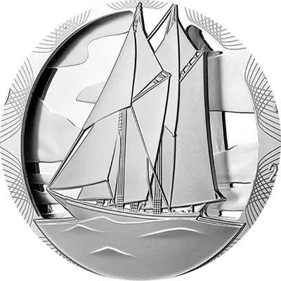 Thumbnail: Multilayered Bluenose - Fine Silver Coin - 10 cents Canada 2026
