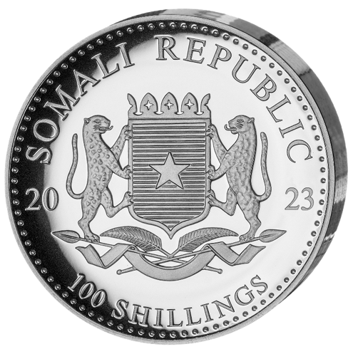 Miniatura: ELEPHANT - African Wildlife - 1 oz Silver Coin Proof - Somalia 2023