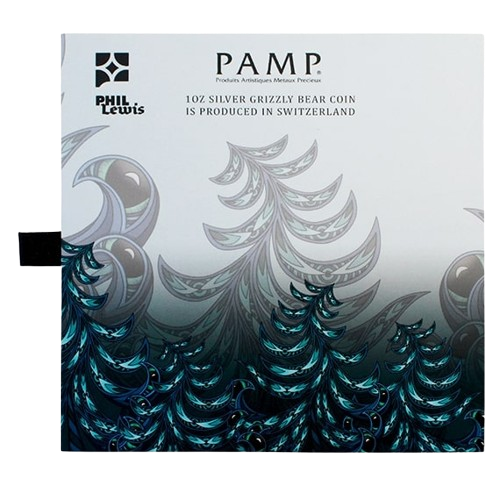 Miniatura: 2021 Solomon Islands Phil Lewis Grizzly Bear 1 oz Silver Coin