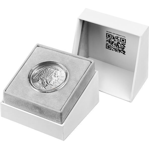 Miniatura: LIBERTY INDIAN HEAD 1 Oz Silver Coin 1000 Satoshi United Crypto States 2024