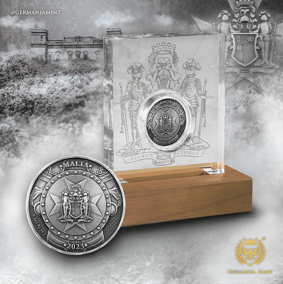 Miniatura: 2023 Malta Knights of the Past 10 Euro 2 oz Silver High Relief
