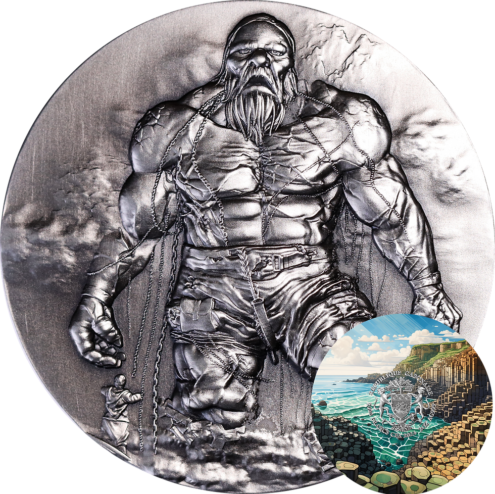 Giant Causeway 2 oz .999 Silver Coin 2000 Francs Gabon 2025