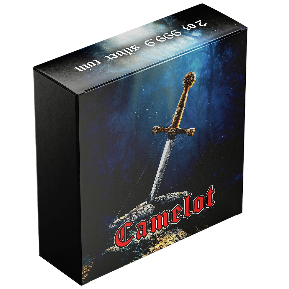 Miniature : Sir Perceval - CAMELOT - 2 oz Ultra High Relief Silver Proof Coin 5$ Niue 2023