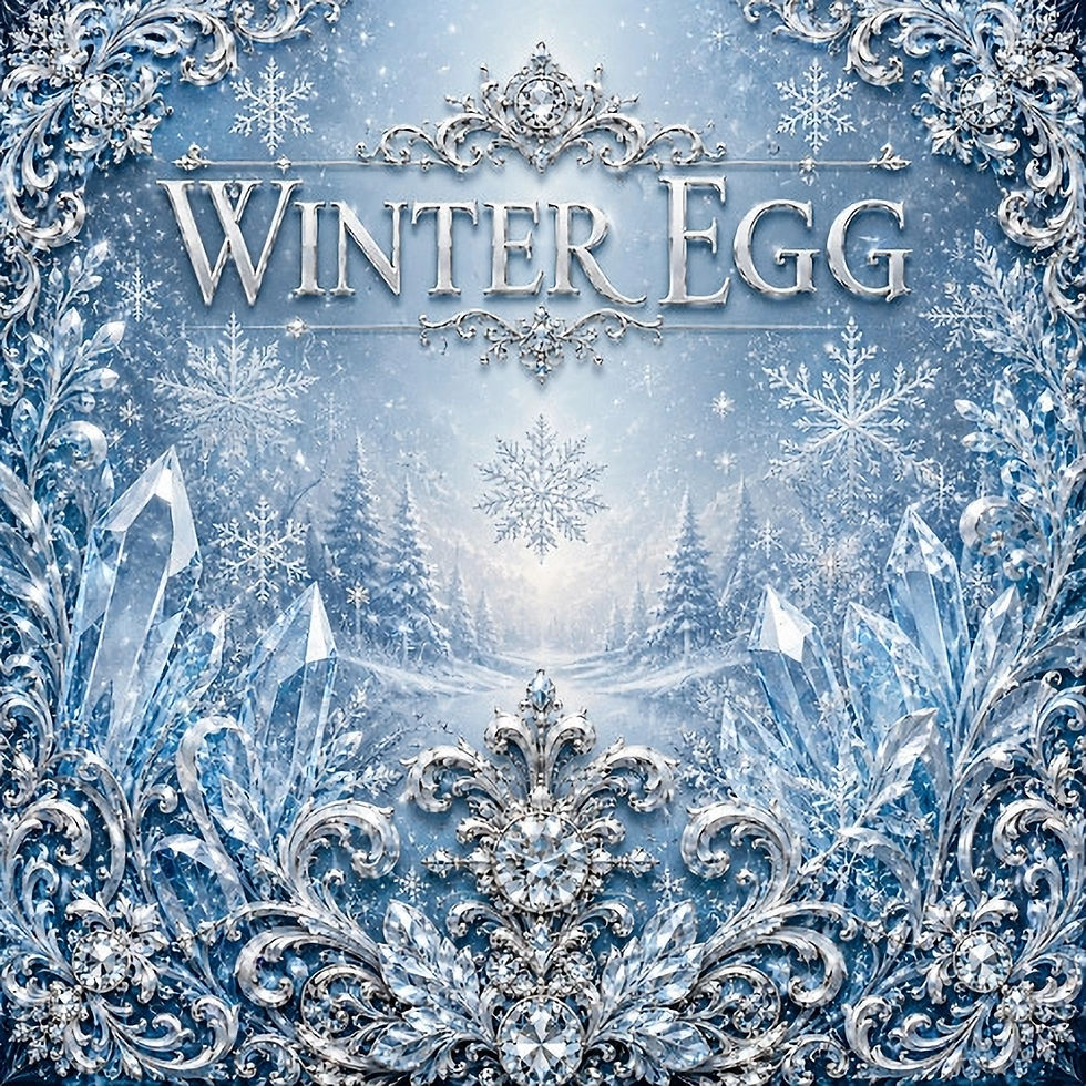 Miniature : WINTER EGG - 2 Oz .999 Silver Plated Copper Medal Italy 2026