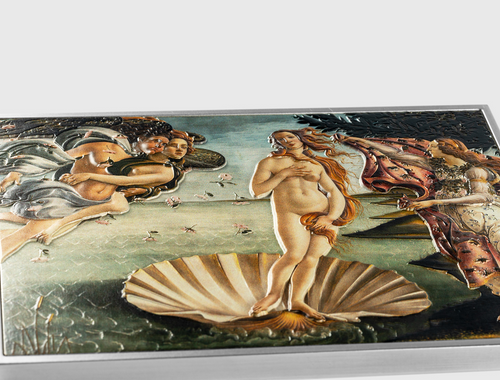 The Birth of Venus by Sandro Botticelli 2 oz 999 Fine Silver Coin