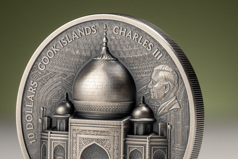 Thumbnail: TAJ MAHAL Historical Monuments 2 Oz Silver Coin 10$ Cook Islands 2025
