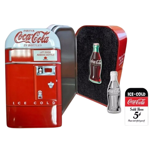 Miniaturbild: 2024 Coca-Cola 1 oz. bottle-shaped Silver Coin And Tin