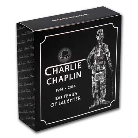 Miniatura: 1 uncja Srebrna Moneta 100 Lat Śmiechu Charlie Chaplin 2014 - HOLOGRAM