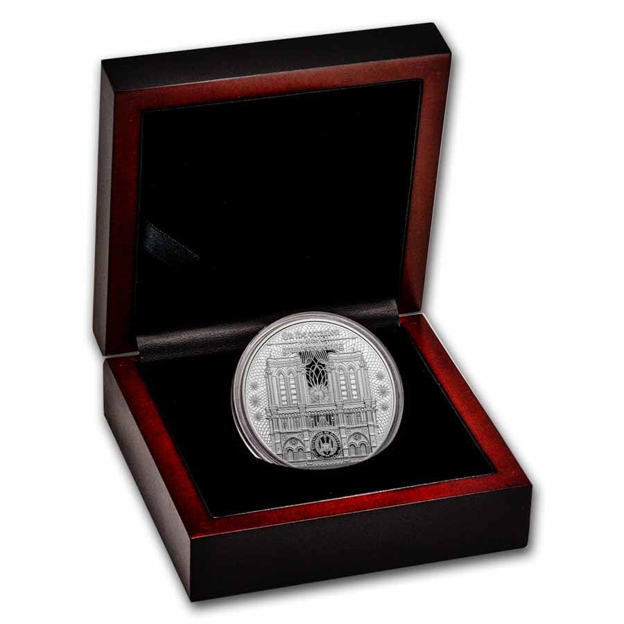 Miniatura: NOTRE DAME 3 Oz .999 High Relief Silver Coin 200 Francs Djibouti 2024