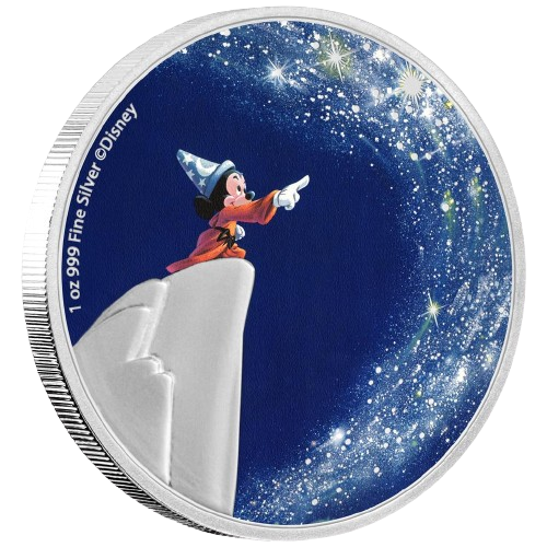 Miniatura: THE SORCERER’S APPRENTICE – DISNEY FANTASIA 80TH ANNIVERSARY – 2021 1 oz Silver