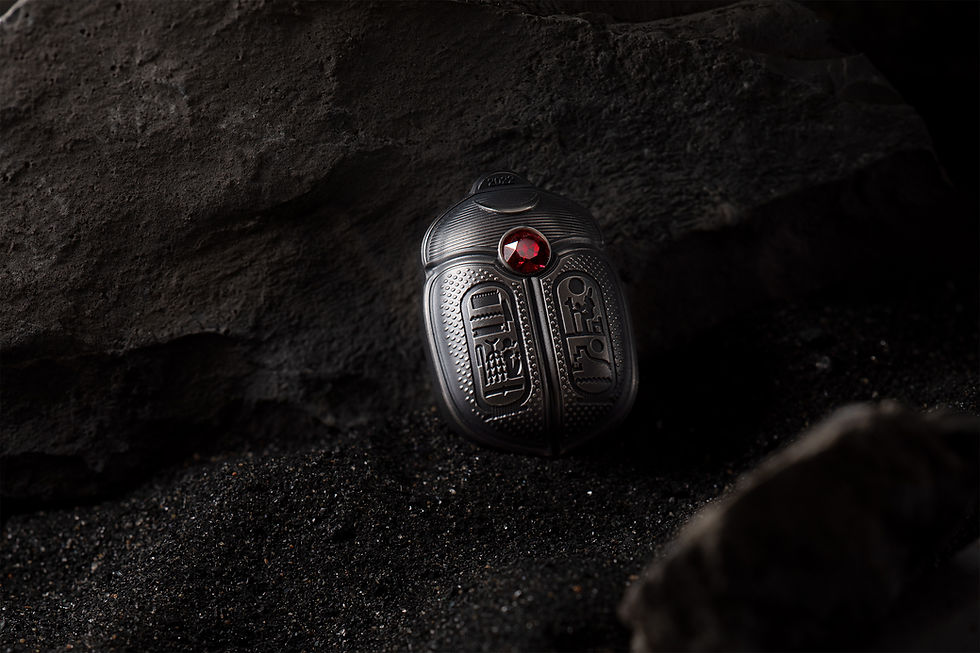 Miniatura: RAMSES II Scarab 1 Oz Silver Coin 5$ Palau 2022