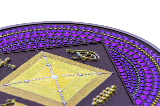 Thumbnail: EGYPT PYRAMID Dot Art 3 Oz Silver Coin 20$ Palau 2022