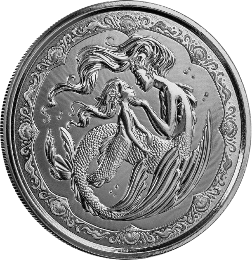 Miniatura: 2023 Samoa Mermaid Mother & Daughter BU 1 oz Silver Coin (in Capsule)