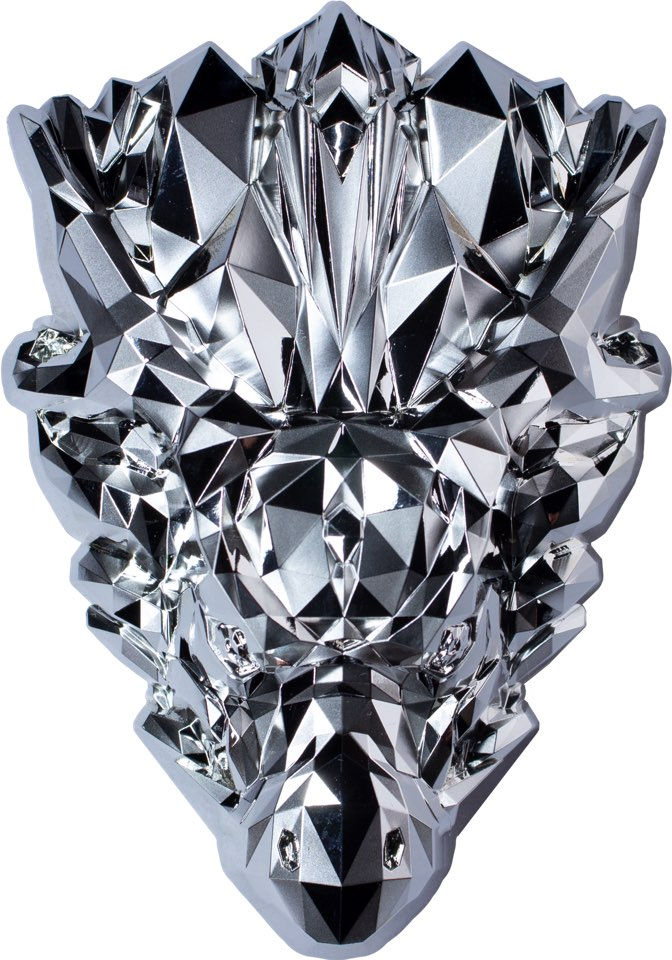 2024 Korea Lunar Low Poly Dragon Stacker 2 oz Silver Medal