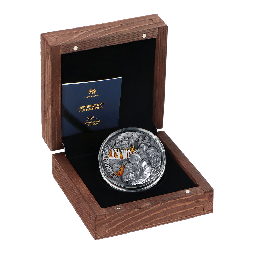 Miniatura: Firefighters 2oz .999 High Relief Silver Coin 5$ Liberia 2025