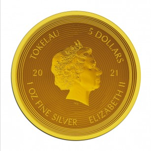 Miniatura: 2021 1oz Tokelau Silver Icons Leonardo da Vinci’s Iconic Painting Mona Lisa Gold