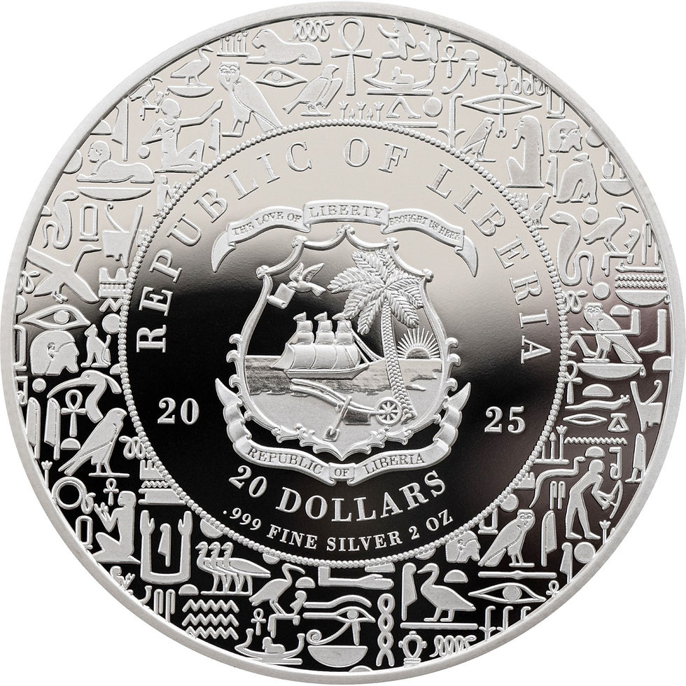 Miniature : Bastet - Egyptian Heritage series - 2oz .999 Silver Coin $20 Liberia 2025