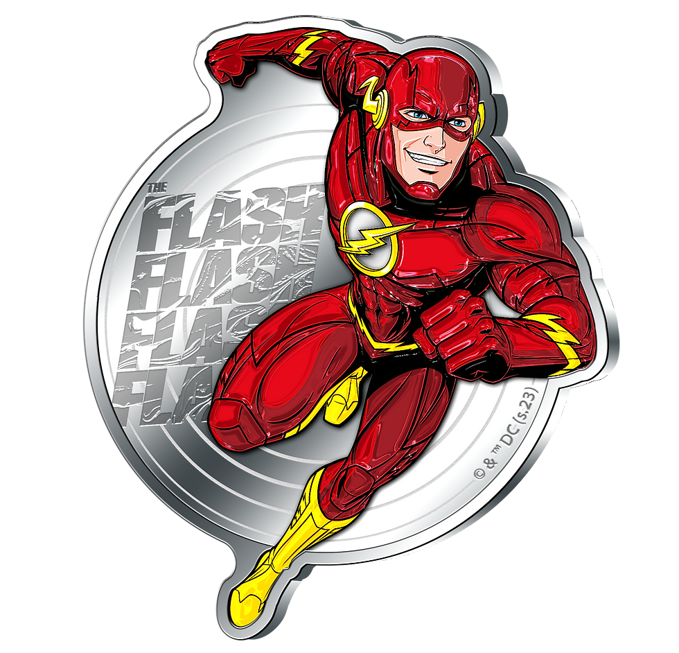Miniatura: FLASH DC Comics 5 Oz Silver Coin 5$ Barbados 2023