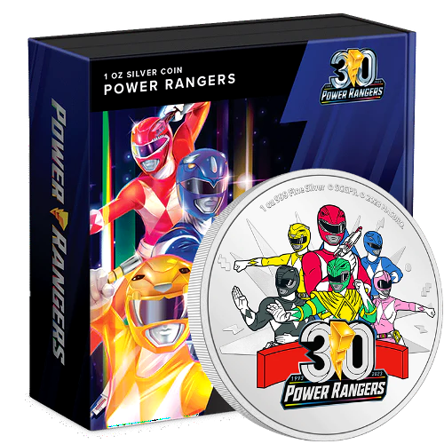 Power Rangers 30th Anniversary 1oz Silver Coin 2023 | Gold & Silver Canada