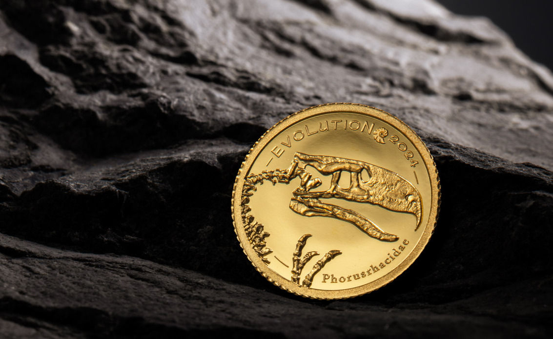 GOLDEN AVES Evolution of Life Gold Coin 1000 Togrog Mongolia 2024