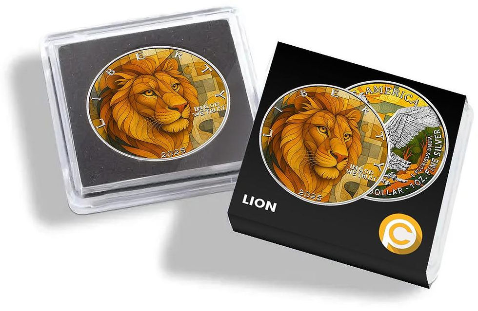 Miniatura: LION Picasso Untamed 1 Oz Silver Coin 1$ USA 2025