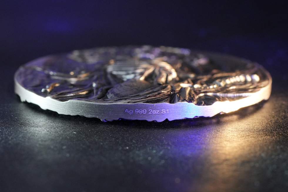 Miniaturbild: Bone Demon - 2oz .999 High Relief Silver Coin - 2000 Francs CFA Cameroon 2025