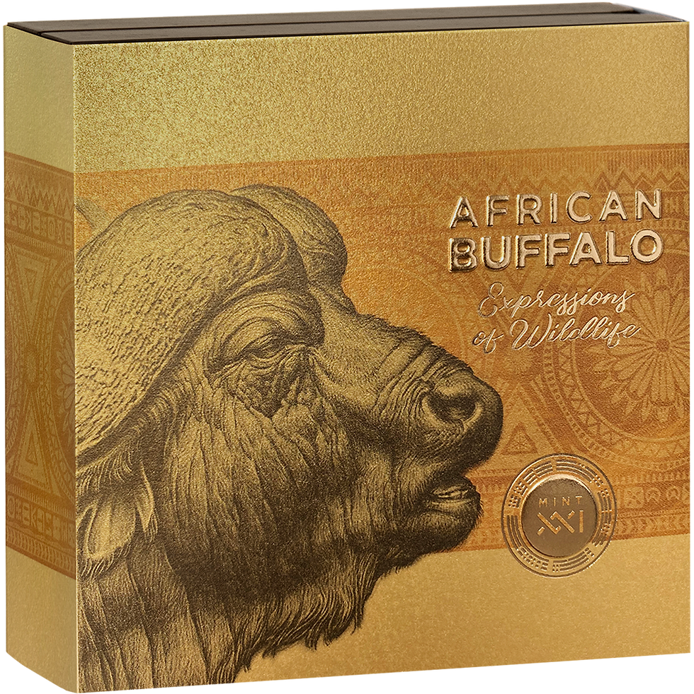 Miniatura: BUFFALO Expressions of Wildlife 2 Oz Silver Coin 2000 Francs Cameroon 2022