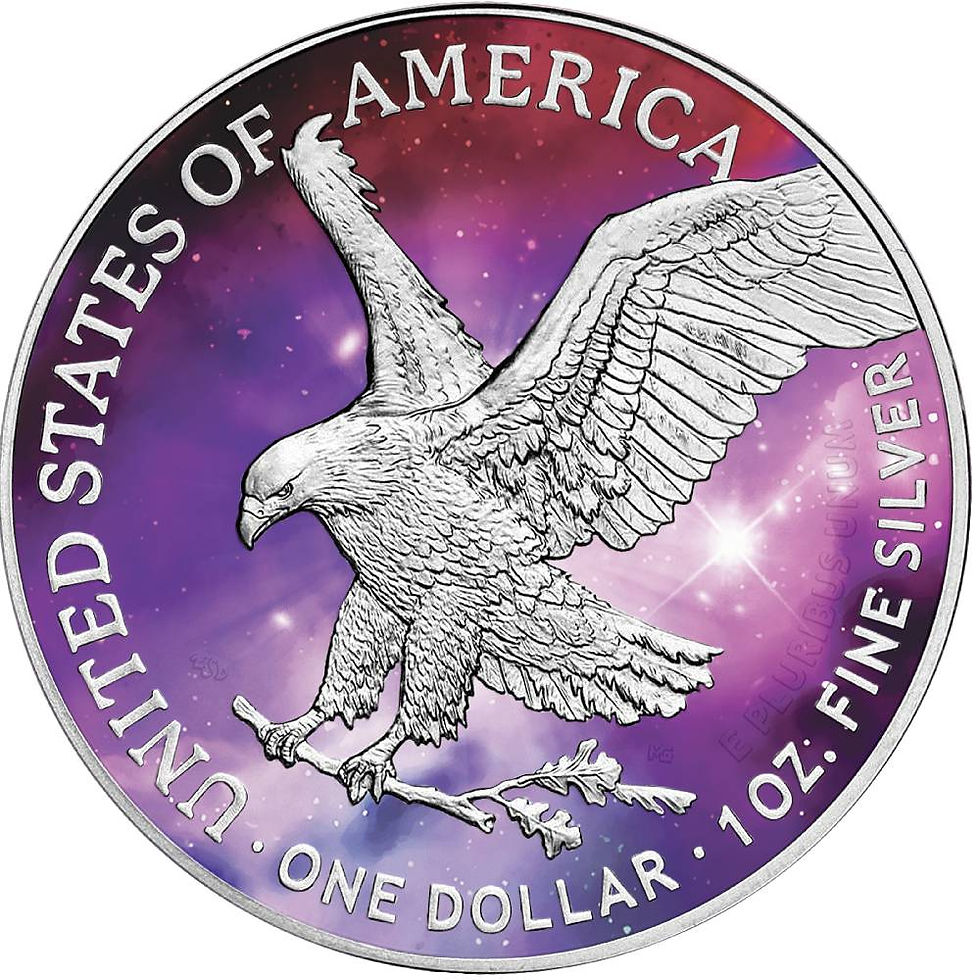 Miniaturbild: USA 2022 American Eagle 1 oz .999 Silver Glowing Galaxy IV