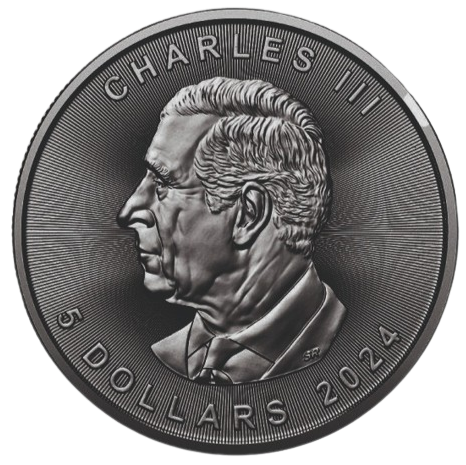 Thumbnail: LION OF WAR Knights of Honour Maple Leaf 1 Oz Silver Coin 5$ Canada 2024