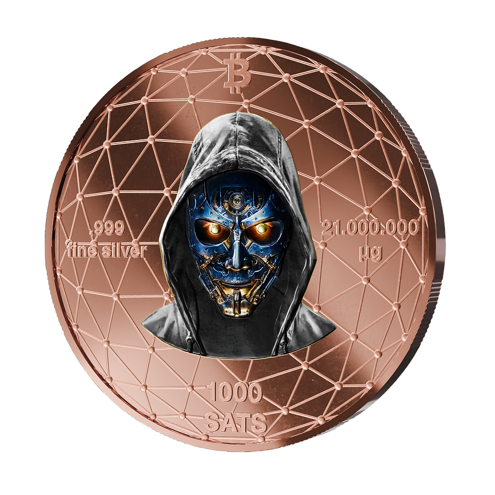 Miniatura: Project Whale: Rose Gold + Platinum Edition Silver Satoshi 2026 in Wooden Box