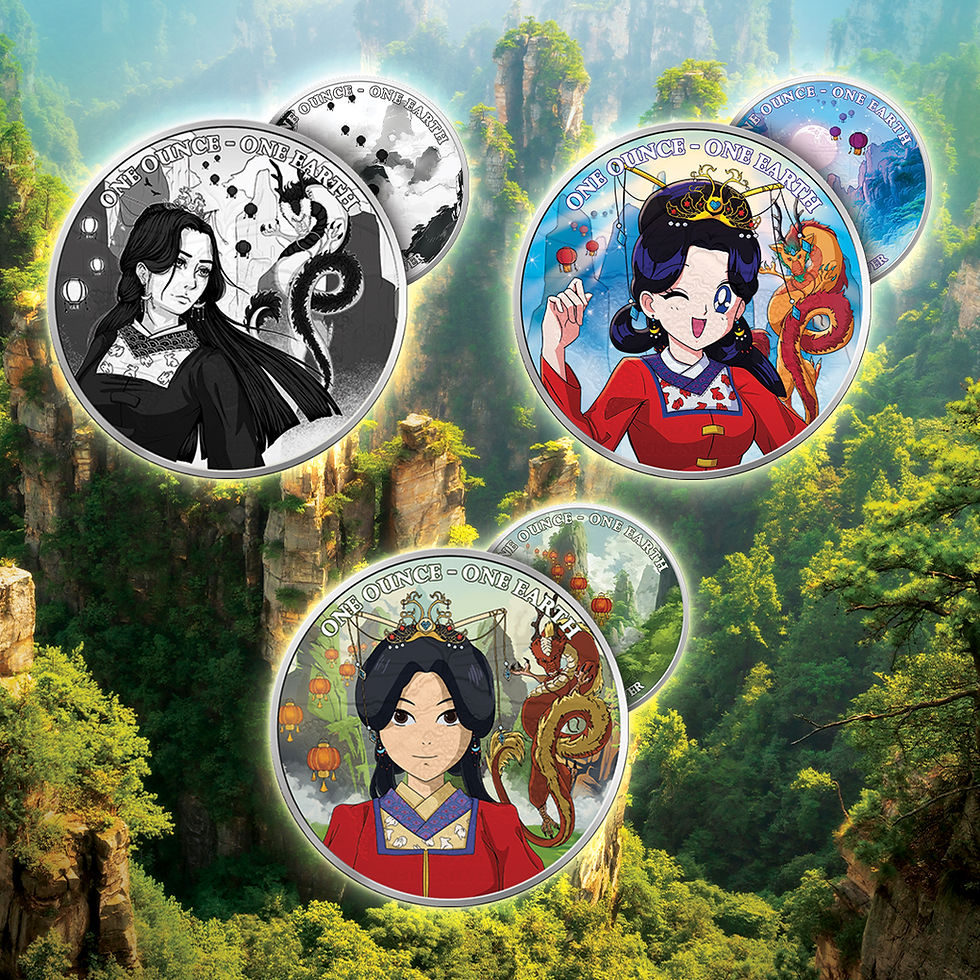 Thumbnail: Kodomo Manga Colorized - 1oz 999.5 Silver Earth $1 Fiji 2022
