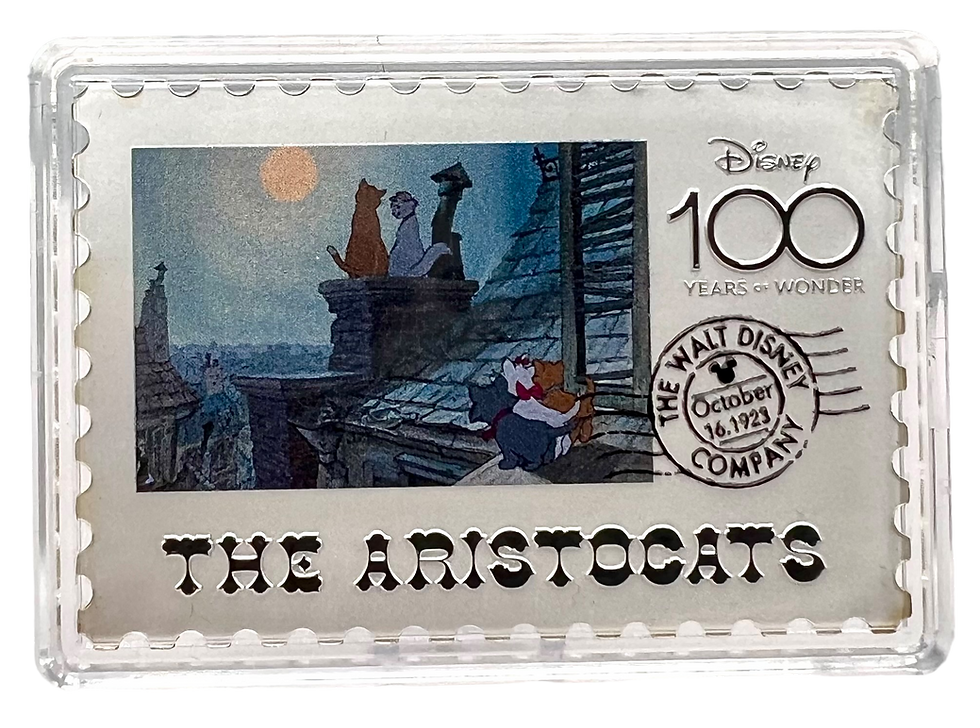Miniatura: Disney 100th Anniversary Years of Wonder Stamp Aristocats 1oz Silver Niue 2023
