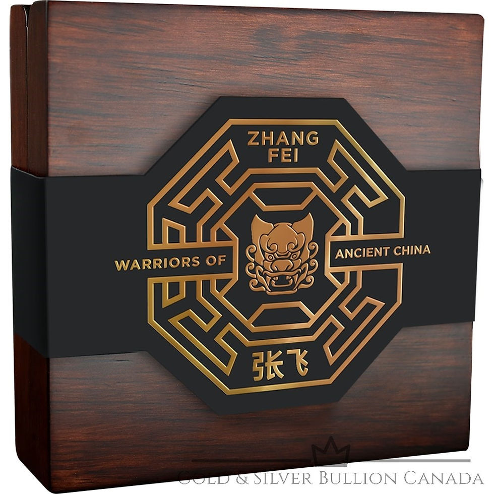 Miniature : ZHANG FEI – WARRIORS OF ANCIENT CHINA – 2020 3 oz Pure Silver Antique Finish Coin with Selective Gold Gilding – Niue