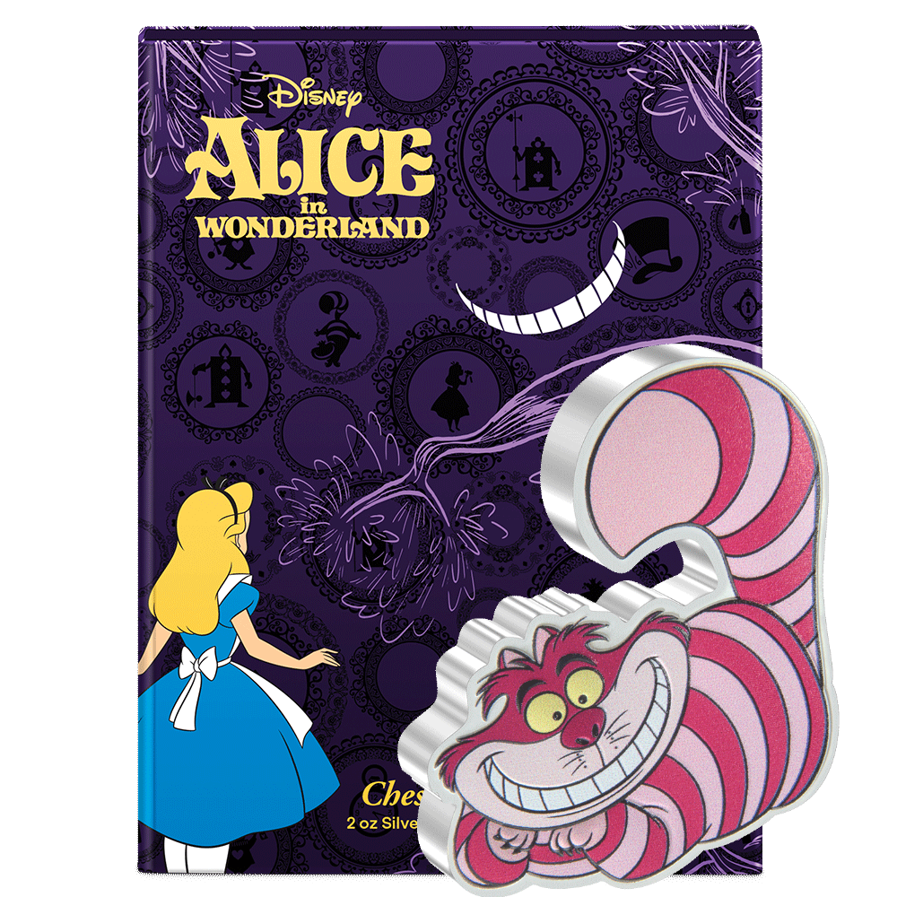 Alice in Wonderland Cheshire Cat 2 oz Silver Coin $3 Niue 2025