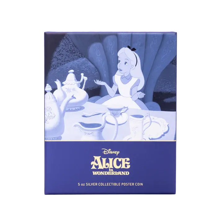 Miniatura: Disney - Alice in Wonderland Collectible Poster 5oz .999 Silver $10 Niue 2024