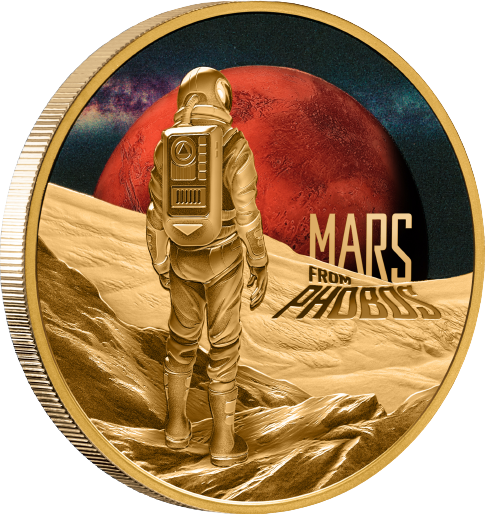 Thumbnail: 2024 Niue Mars from Phobos 1 oz 999.9 fine Gold Coin
