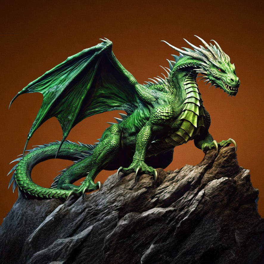 Miniatura: Emerald Dragon HR 1 Kilo .999 High Relief Copper Medal 5000 Francs Cameroon 2026