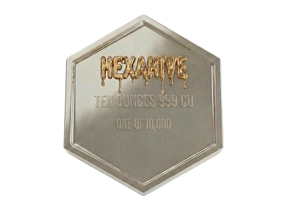 Miniature : HEXAHIVE - 10oz .999 High Relief Copper Coin 2026