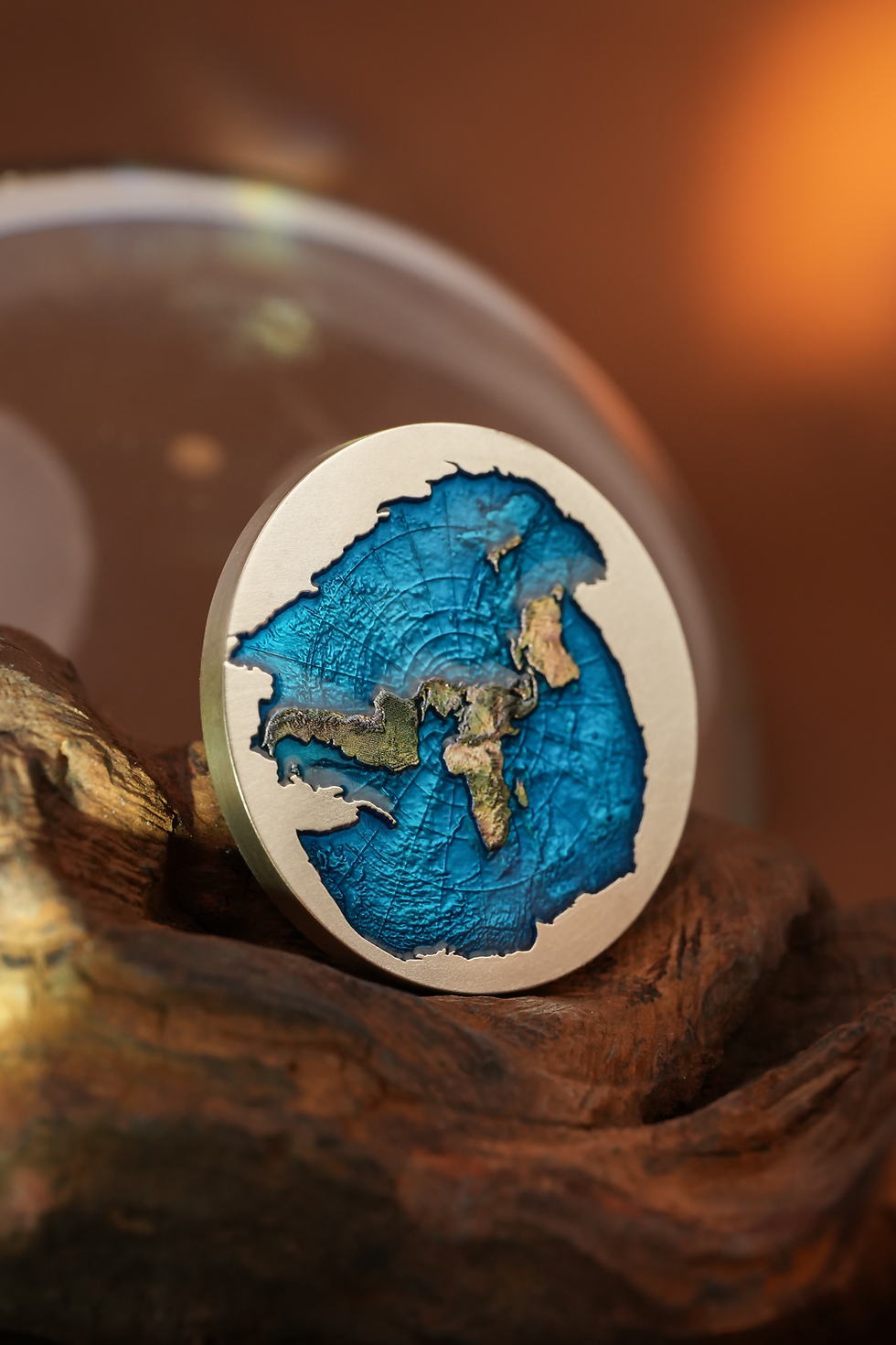 Miniatura: Flat Earth - 2oz .999 High Relief Silver Coin - 2000 Francs CFA Gabon 2025