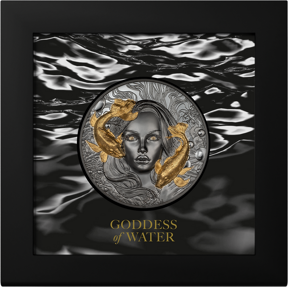 Miniatura: GODDESS OF WATER 2 Oz Silver Coin 10$ Palau 2024