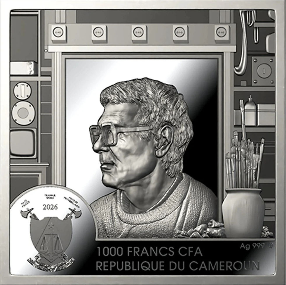 Miniature : AE73 DEATH Zdzislaw Beksinski - 1oz .999 Silver Coin - 1000 Francs Cameroon 2026