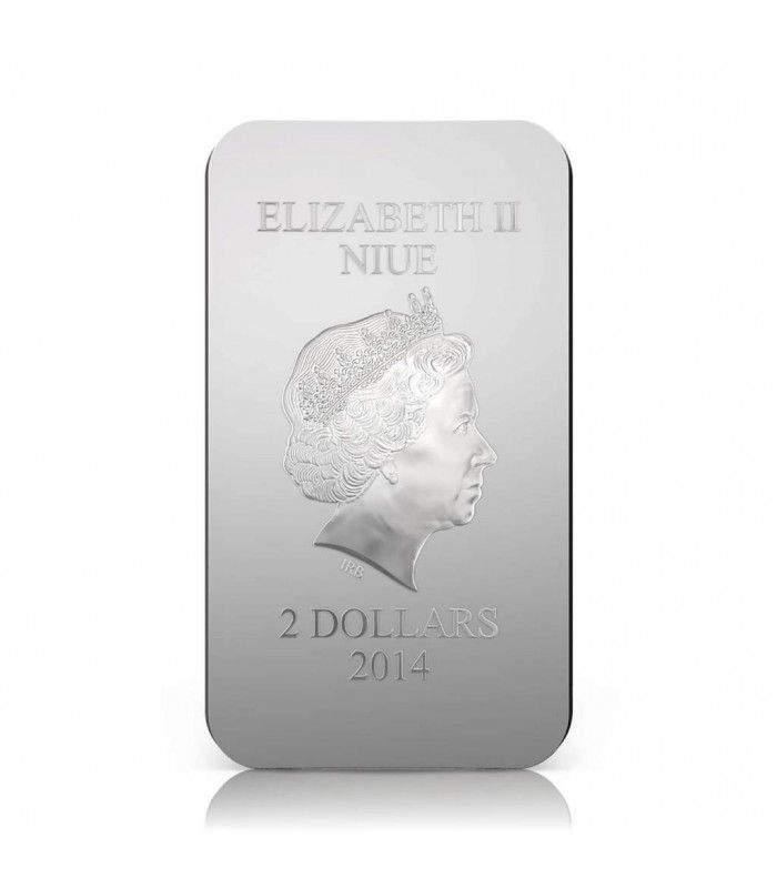 Miniatura: Niue Islands 2014 $2 icon St. George and Dragon High Relief 1oz Silver Coin