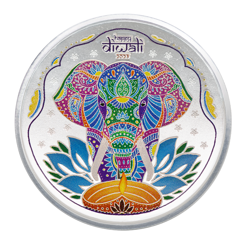 Miniaturbild: TD Diwali 1oz .9999 Silver Round 2023