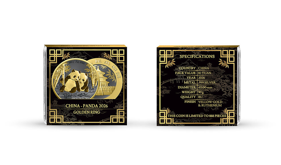 Thumbnail: Golden Ring: Chinese Panda 2026 30 Gram Pure Silver Coin by Germania Mint